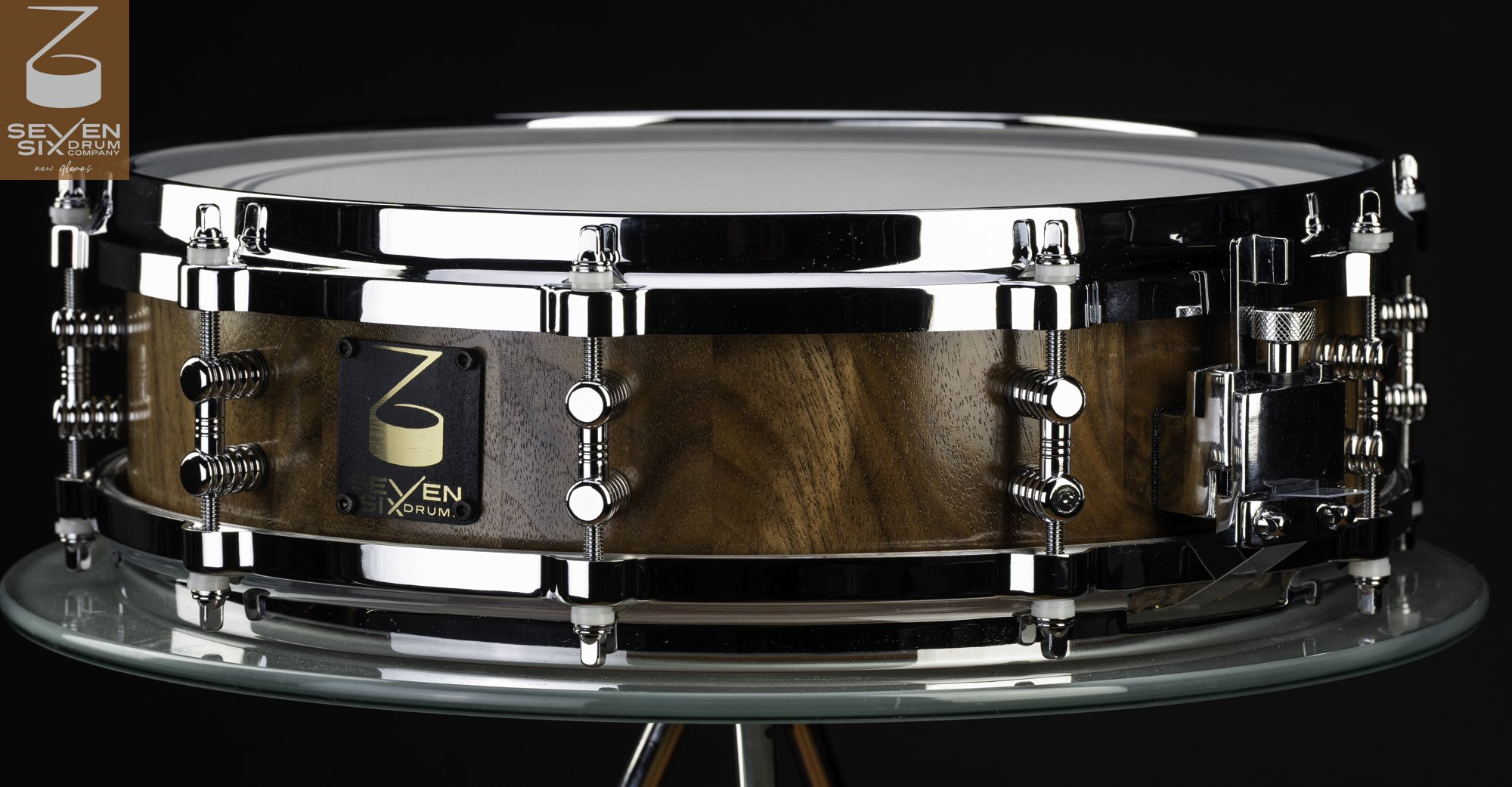The Walnut Piccolo Custom Snare Drum w/ Hand-Rubbed Oil Finish