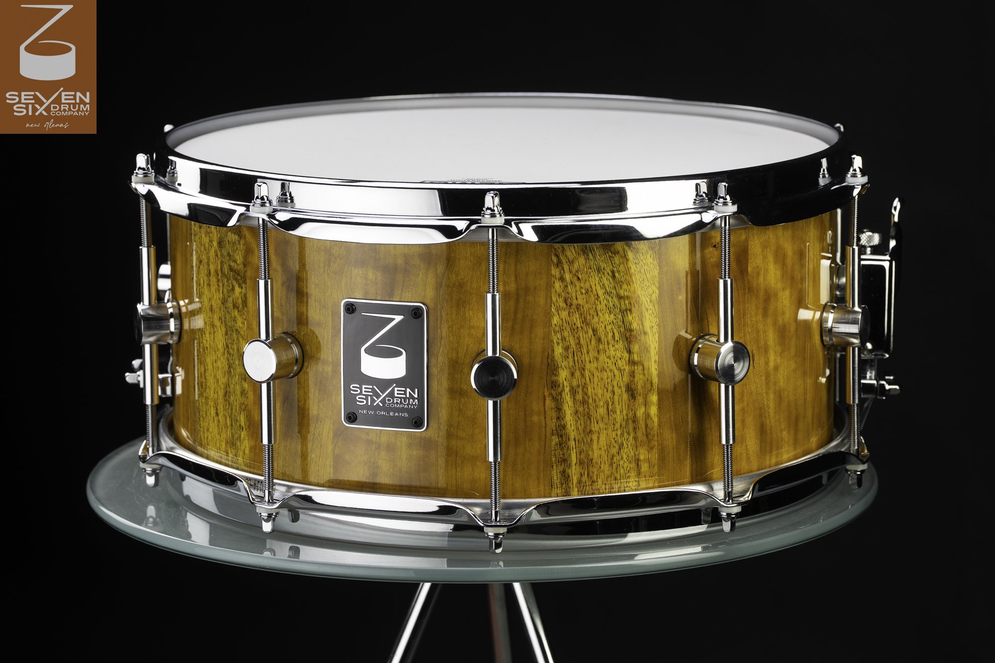 The Fruity-licious Curly Cherry and Mango Custom Snare Drum